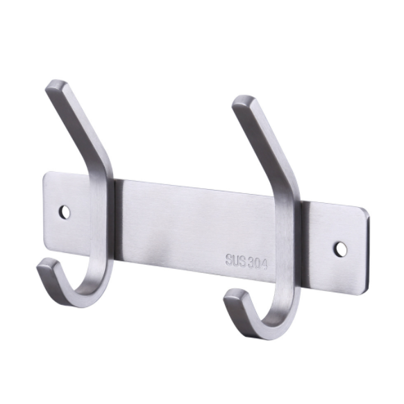 Stainless Steel wall hanging robe hook Bathroom Wall Mounted Clothes Robe Towel coat hook rack