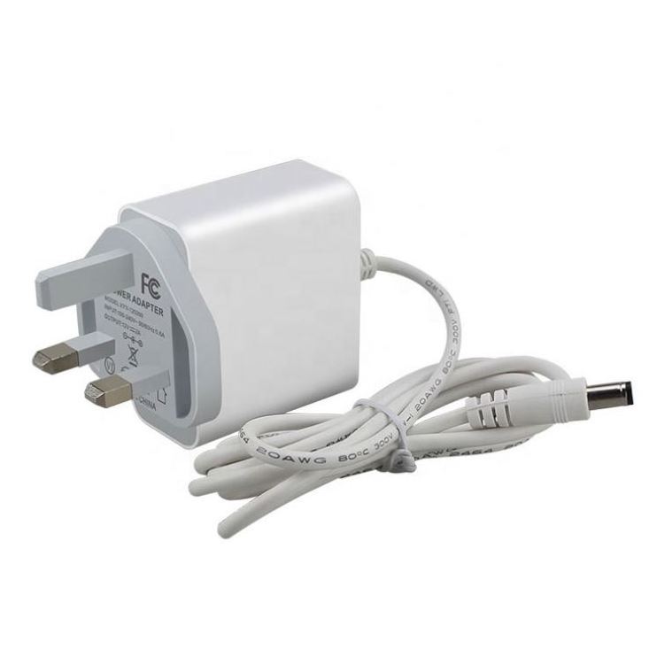 1.8M 22AWG AC to DC 9V 12V 1A 2A 3A 3 pin uk standard plug Power Adapter with DC 5.5*2.5mm 5.5*2.1mm