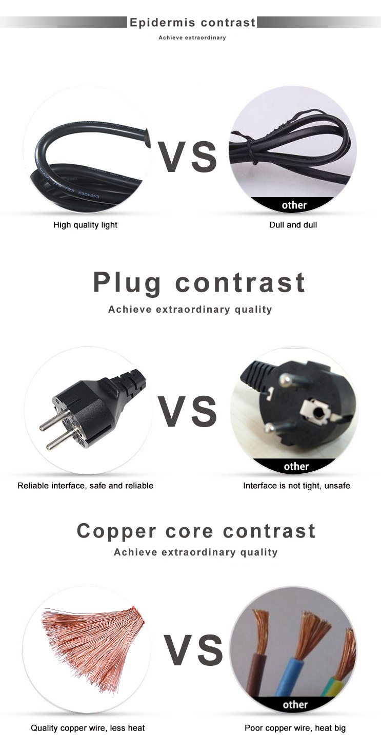 Lock C14 Outdoor Prong Extension Cord Grounding Pin Kettle Ac Vde Supply 3 Round 220V