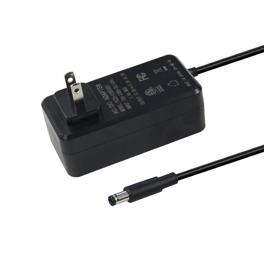 Wall mount 100v 240v to 12vdc 5A US market ac dc adapter