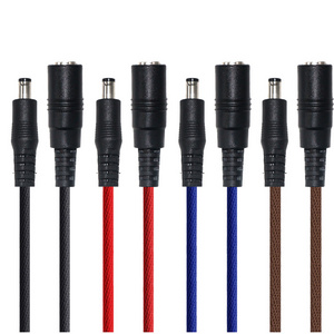 Nylon braid Aux Solar 5.5 2.1 Dc5521 Connector Plug cctv Cable Extension Custom 5521 Dc Power Cord Cable Male To Female