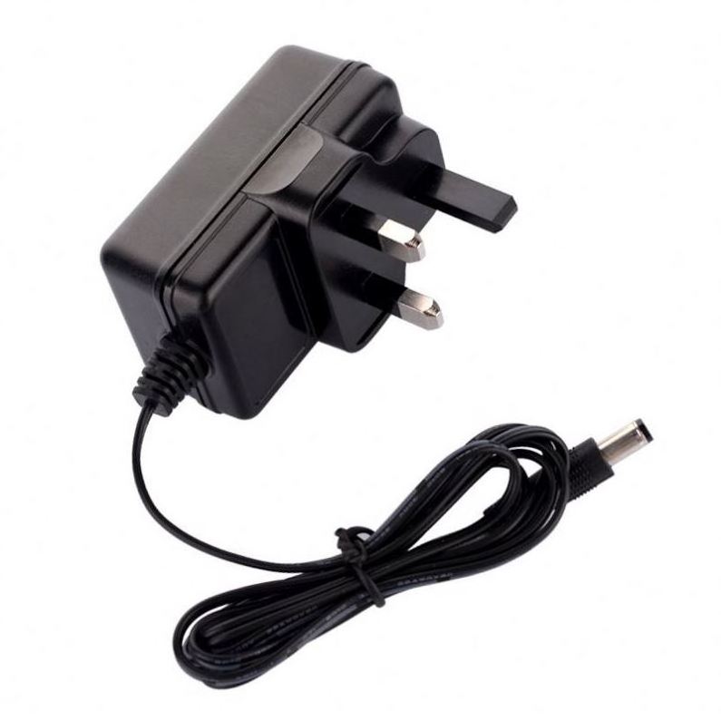 1.8M 22AWG AC to DC 9V 12V 1A 2A 3A 3 pin uk standard plug Power Adapter with DC 5.5*2.5mm 5.5*2.1mm