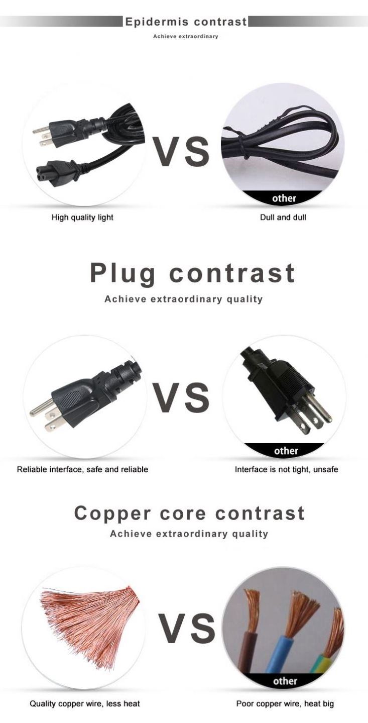 110 Volt 3 Wire Retractable Iron Mod 2 Pin Male Plug Extension 240v Straightener C5 Clover Leaf Cable Universal Power Cord