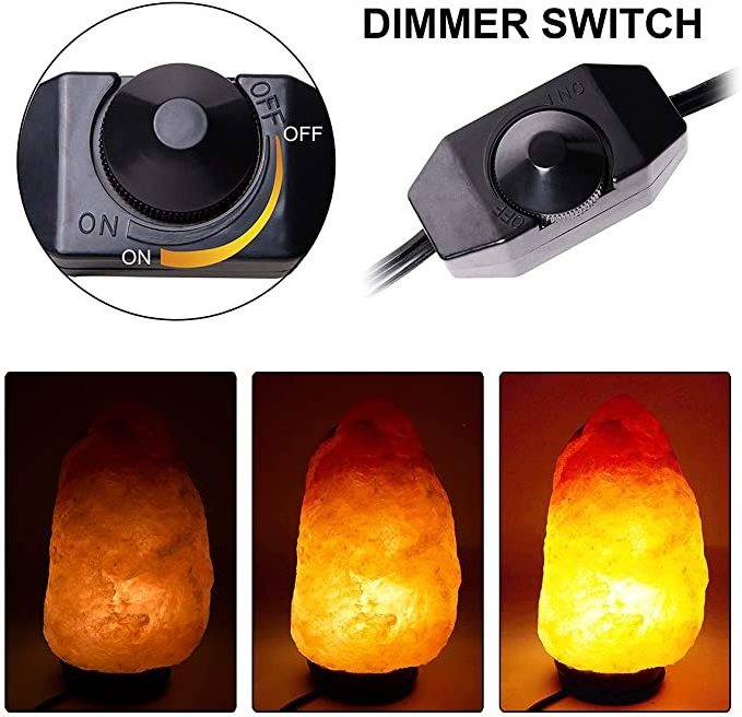 1.8m H03VVH2-F 0.75MM/2C Himalayan 303 Dimmer Switch Cable Uk Salt Lamp Power Cord With E14 Lamp Holder