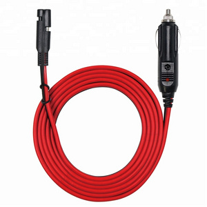 Car Cigarette Lighter Adapter Cable fuse 1m Vehicle Power 12v 2 pin SAE plug