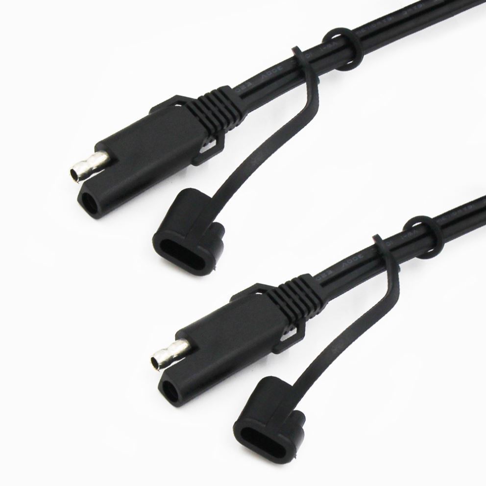 SAE Quick Disconnect Extension Cable 2 Pin Connection Cord Plug 250cm 14AWG Gauge for Camp Trailer Solar Panels Battery