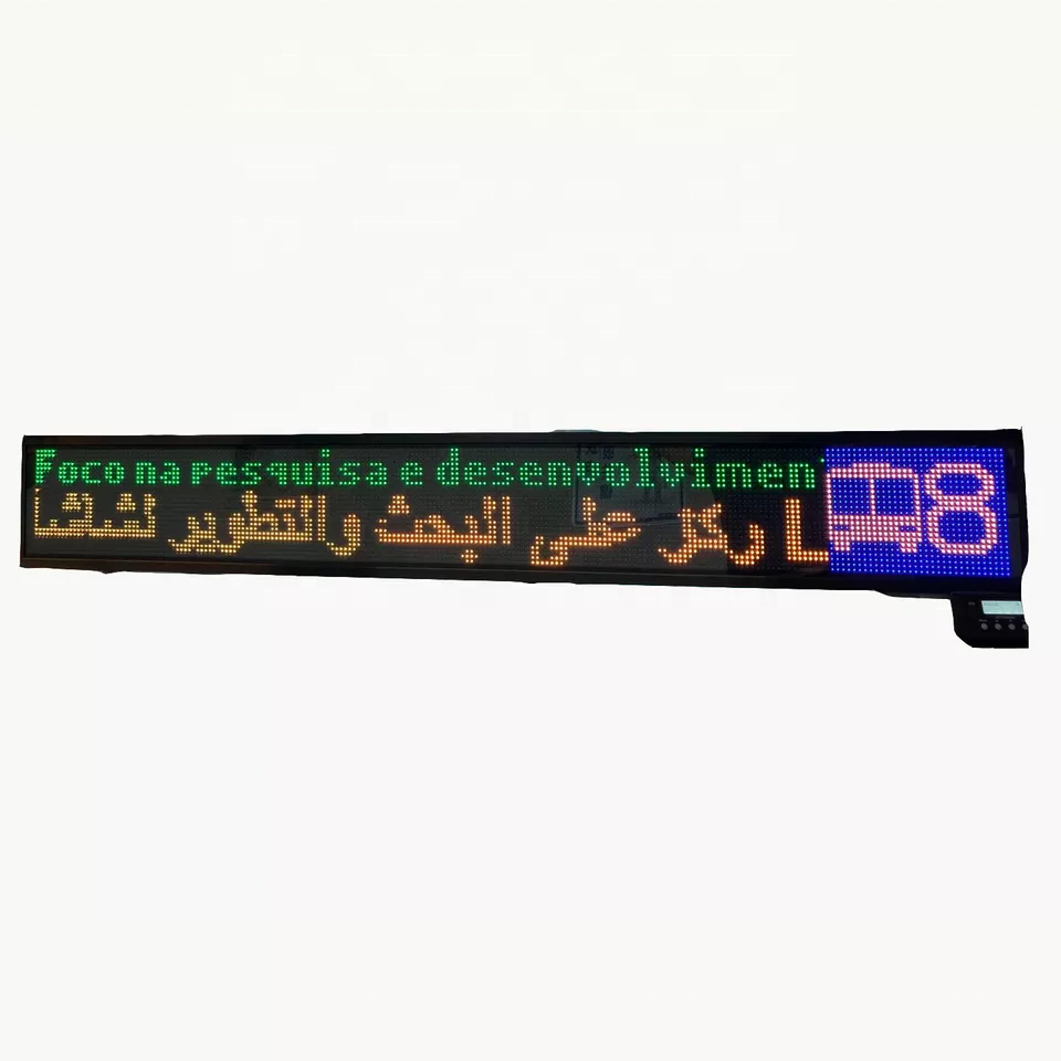 Custom scrolling message multi-language bus transit LED board destination sign digital signage and displays