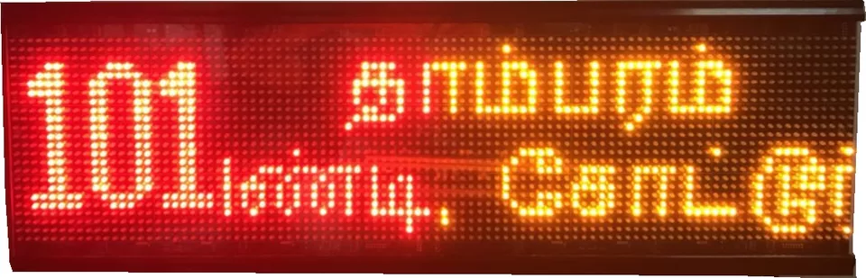 Customized inner city bus digital route number signage LED board destination sign screen display