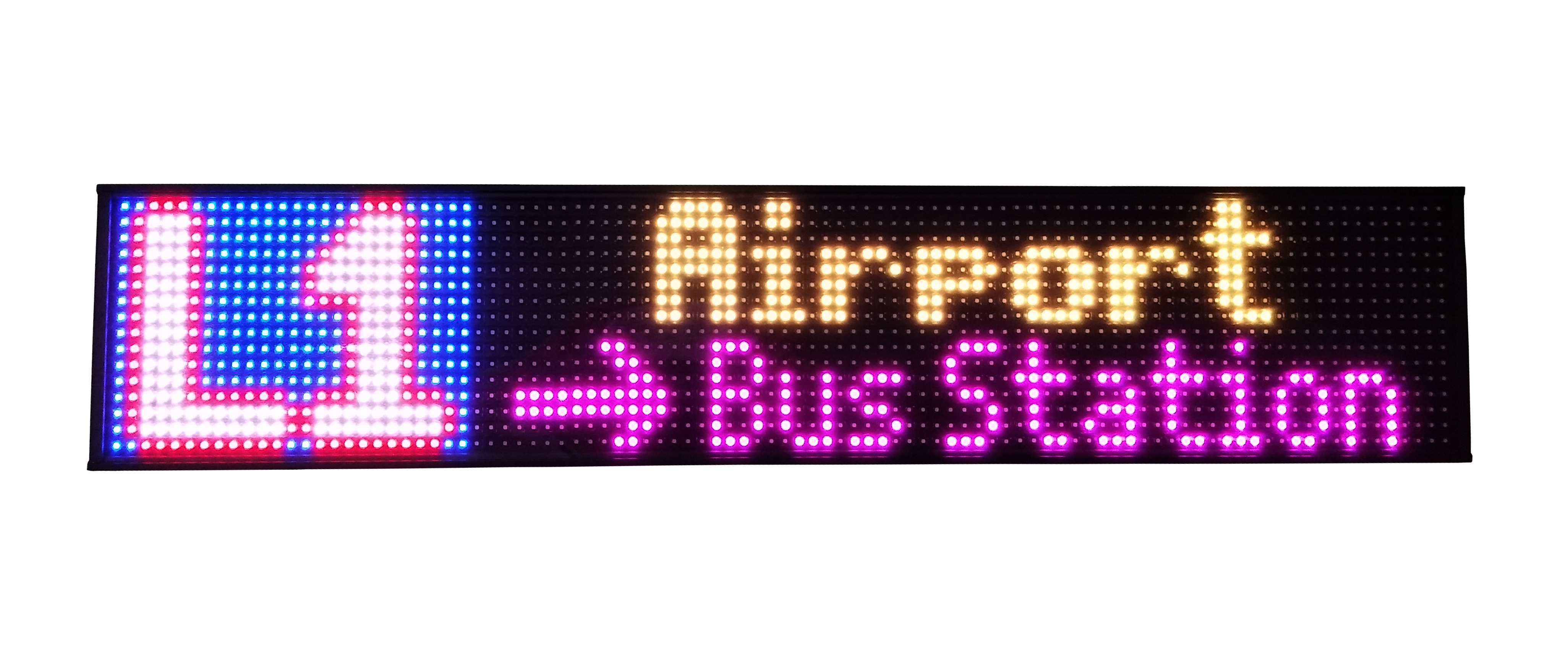 Custom scrolling message multi-language bus transit LED board destination sign digital signage and displays