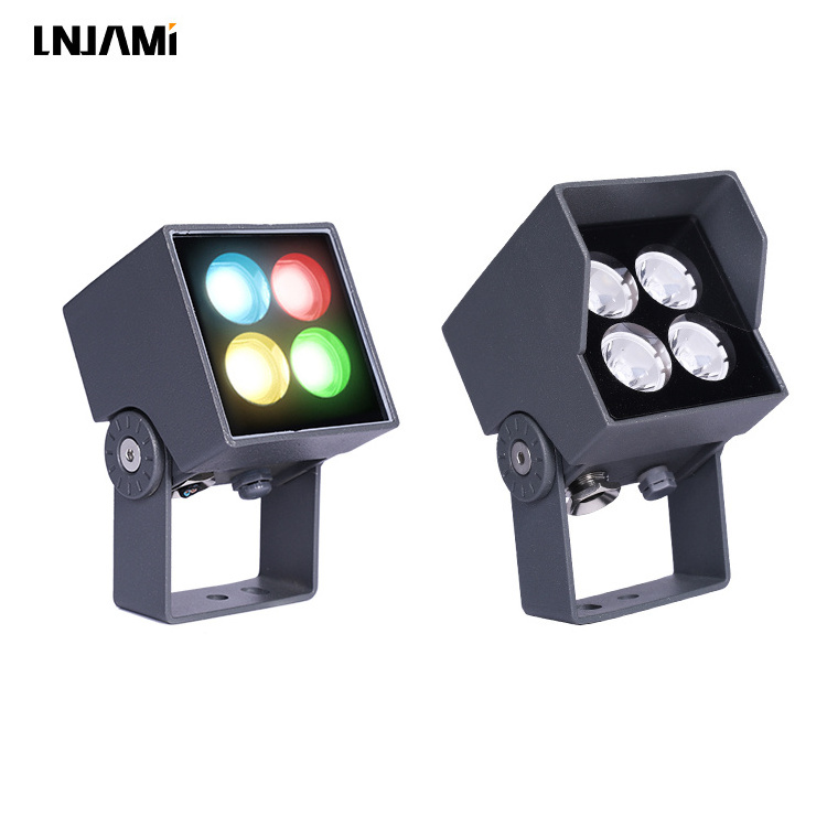 LNJAMI Waterproof IP66 LED Facade Floodlight Mini Slim RGB LED Flood Light For Outdoor Landscape Building Garden