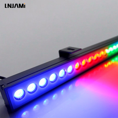 LNJAMI Outdoor LED Wall Washer IP65 Waterproof DMX RGB RGBW LED Linear Washer Light For Architectural Building Facade Lighting