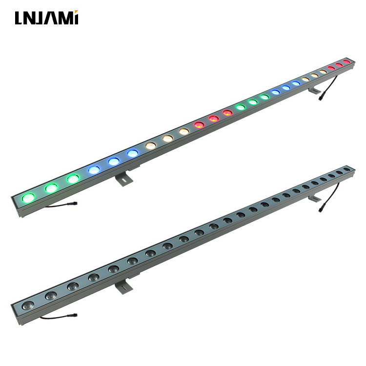 LNJAMI Outdoor LED Wall Washer IP65 Waterproof DMX RGB RGBW LED Linear Washer Light For Architectural Building Facade Lighting