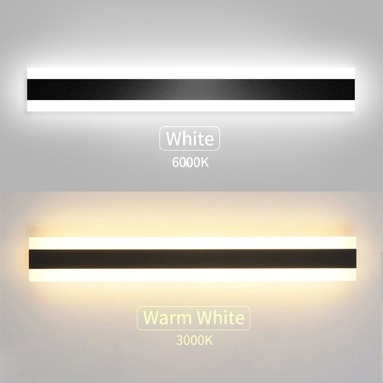 LNJAMI Simplicity Exterior Long Strip LED Wall Light Outdoor Waterproof Wall Lamp For Outside Porch Balcony Garden Lighting