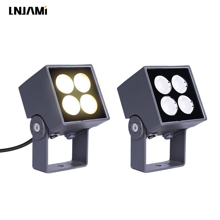 LNJAMI Waterproof IP66 LED Facade Floodlight Mini Slim RGB LED Flood Light For Outdoor Landscape Building Garden