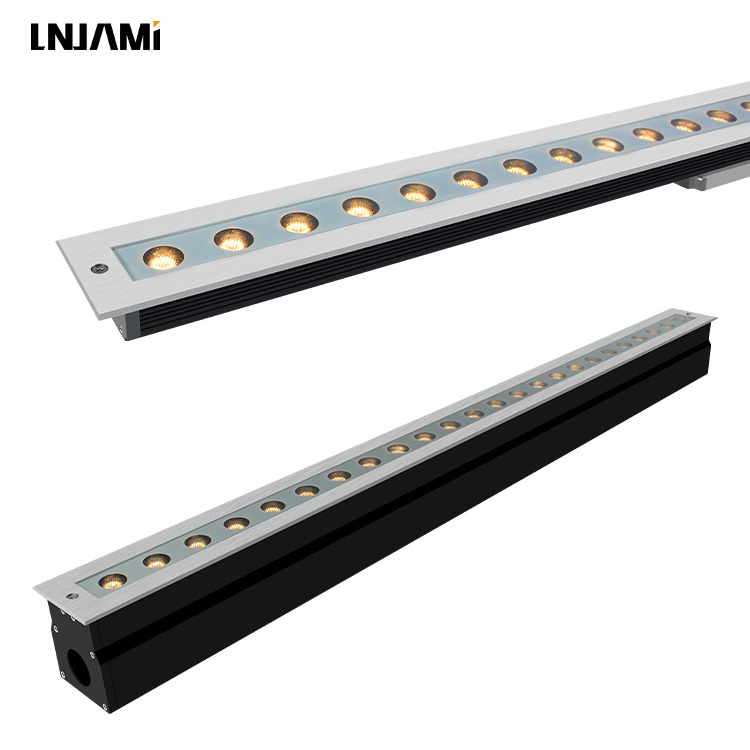 LNJAMI 18W 24W IP67 LED Linear Underground Light For Outdoor Garden Floor Step Lighting