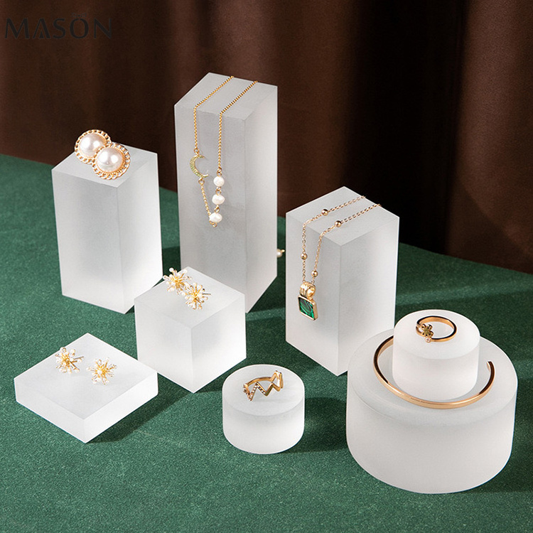 Creative acrylic jewelry stand display set for jewelry shop earring ring bracelet necklace acrylic jewelry display holder