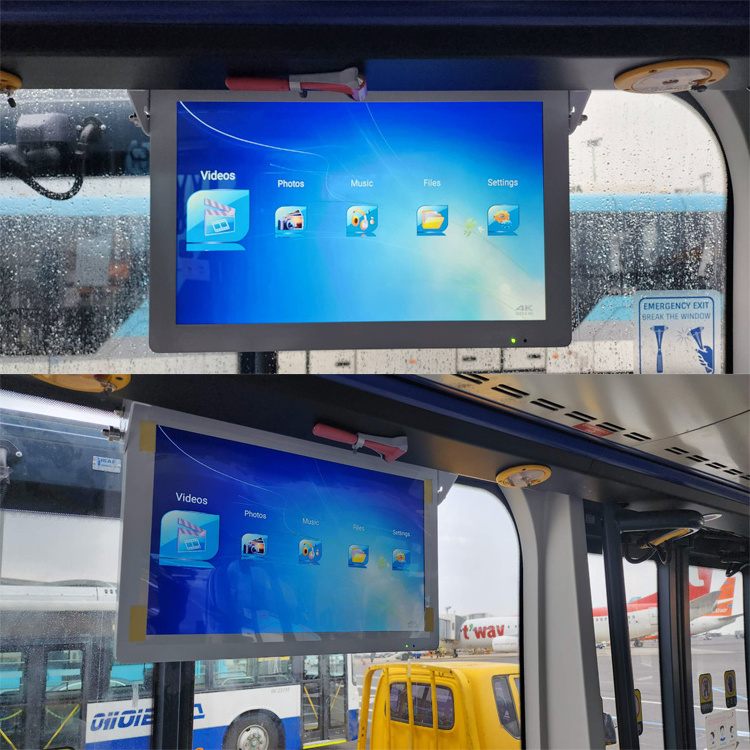 QZ-2151W 21.5 inch Flip Down HD LCD City Buses Monitor AV/HD-MI Input vehicle LCD Video Display Screen bus lcd monitor