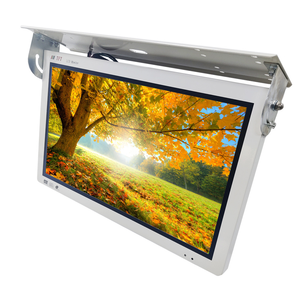 QZ-2151W 21.5 inch Flip Down HD LCD City Buses Monitor AV/HD-MI Input vehicle LCD Video Display Screen bus lcd monitor