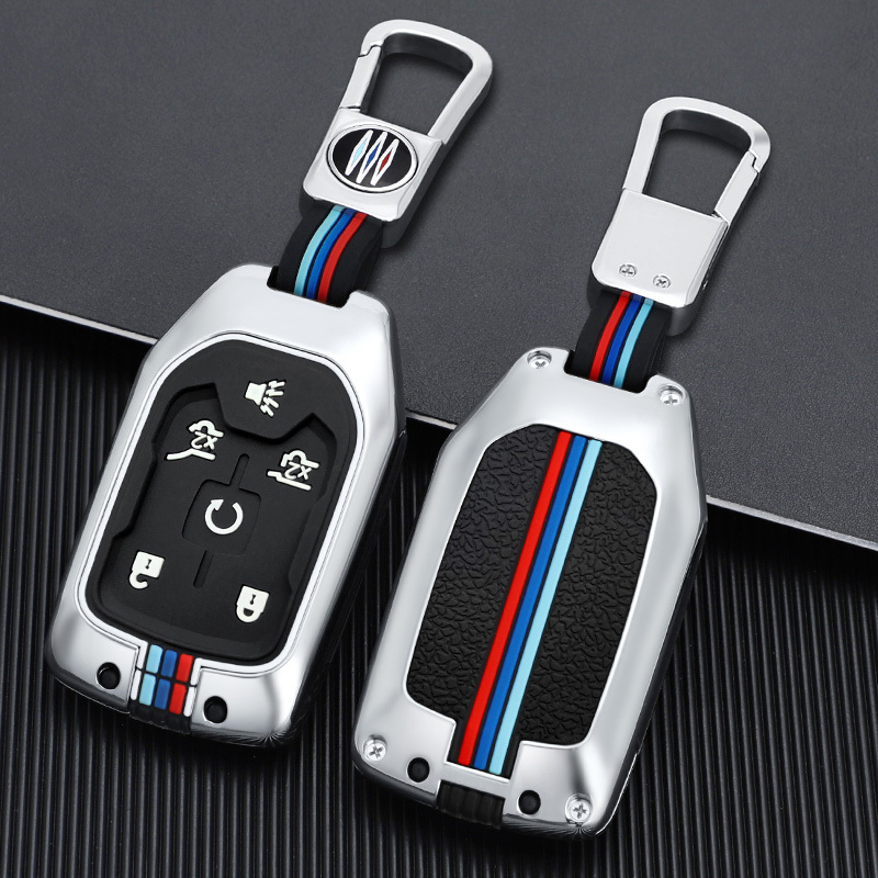 3/4/5/6 buttons Metal Car Key Fob Cover Case Remote Control Water-proof Car Key Accessories Fit for GMC Chevrolet Suburban Yukon