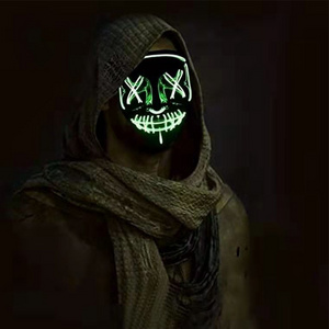 Wholesale Joker LED Light Up Adult Party Mask Halloween Decoration Neon Party Masks Dress Cosplay Custom Masks