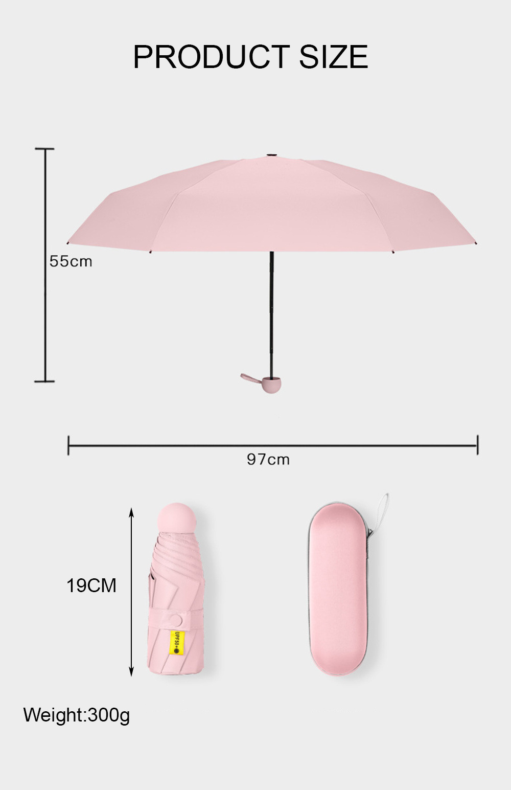 Wholesale 5 Fold Pocket Mini Umbrella Sun Flat Mini sunshade Umbrella