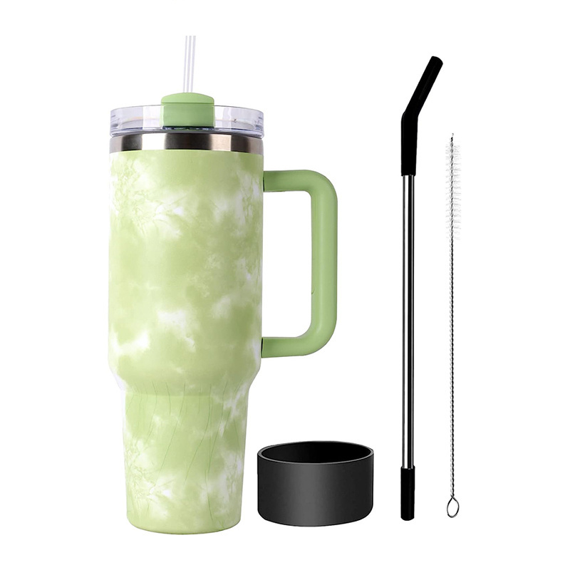 Large Capacity 40oz Stainless Steel Matte Insulated Adventure Travel Tumbler With Handle 40 Oz Mug Wtih Straw