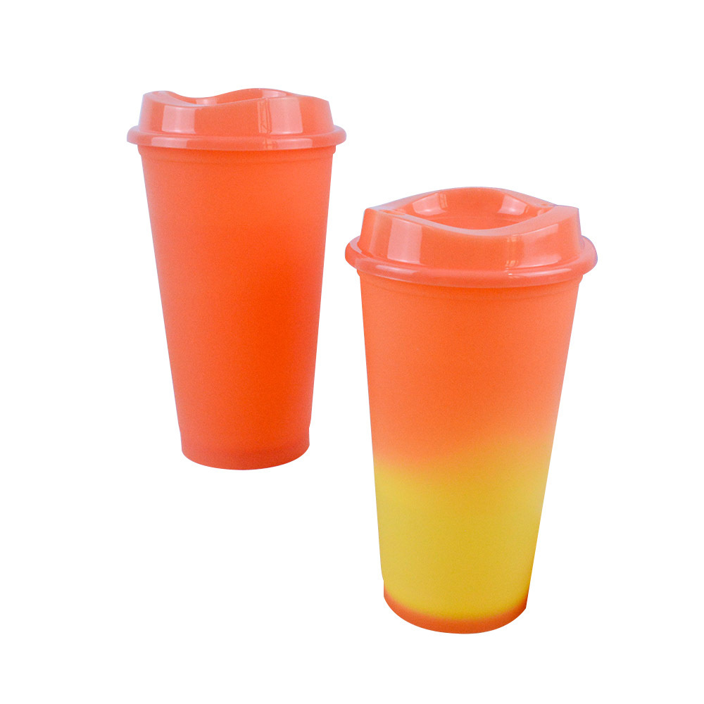 2024 Custom Logo Printed Color Changing Plastic Tumbler Cups Bulk Christmas Plastic Mugs with Lid and Straw