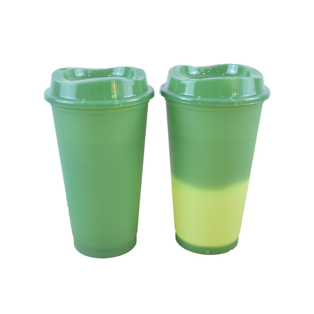 2024 Custom Logo Printed Color Changing Plastic Tumbler Cups Bulk Christmas Plastic Mugs with Lid and Straw