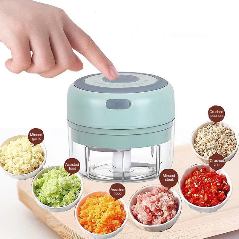 High Quality Vegetable Crusher Kitchen Tool 100/250mL Mini Electric Garlic Chopper USB Charging