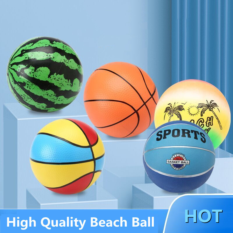 Personalized Kids Children Rubber Inflatable Basketball For Boys Children Ball Toys Outdoor Playing Training Exercise