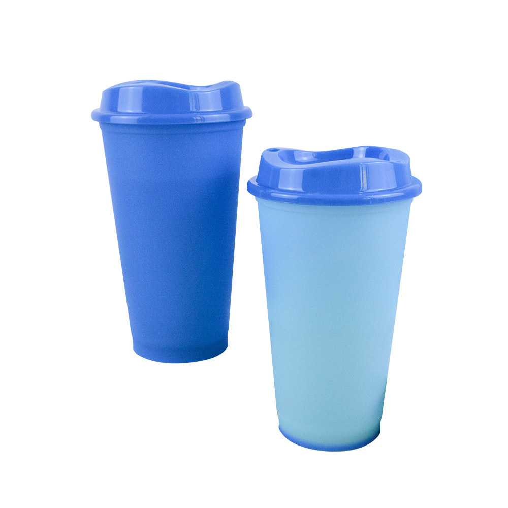 2024 Custom Logo Printed Color Changing Plastic Tumbler Cups Bulk Christmas Plastic Mugs with Lid and Straw