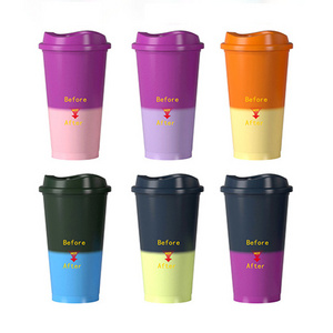 2024 Custom Logo Printed Color Changing Plastic Tumbler Cups Bulk Christmas Plastic Mugs with Lid and Straw