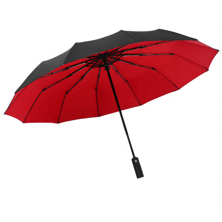 Premium UV Protection Full Automatic Folding Portable Umbrella with Logo Prints