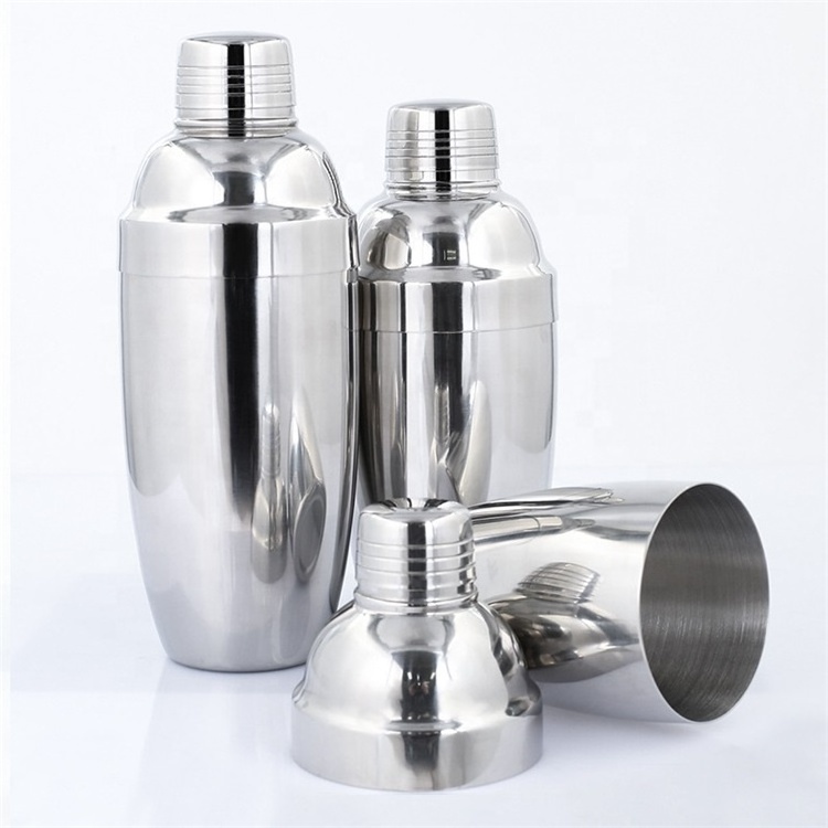 Hot Design Silver Stainless Steel Cocktail Shakers in Bar 500ml