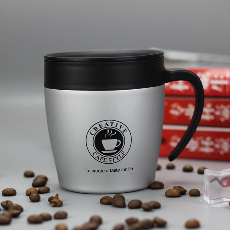 Hot Sale Coffee Tumbler Cup Stainless Steel Thermal Coffee Cup With Handle Double Wall Vacuum Coffee Cup Mugs