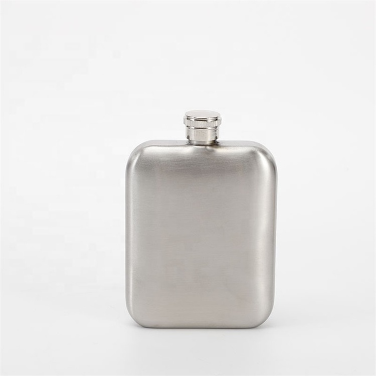 Classic Style Engraved Logo Stainless Steel 6oz Hip Flask