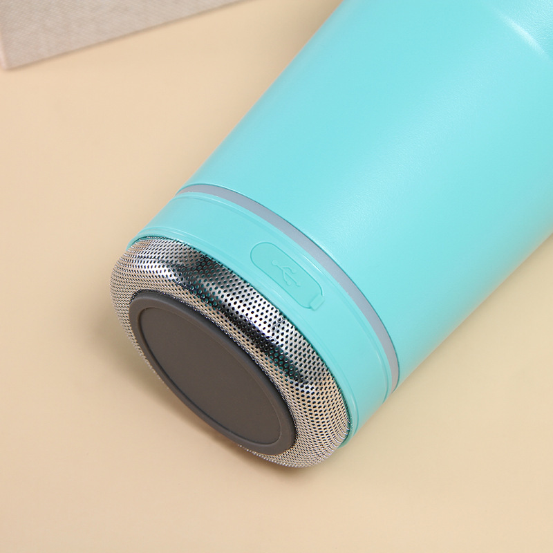 30oz Stainless Steel Sublimation 3 In 1 Smart Water Bottle Wireless Music Bluetooth Speaker Tumbler With Lid Straw And USB