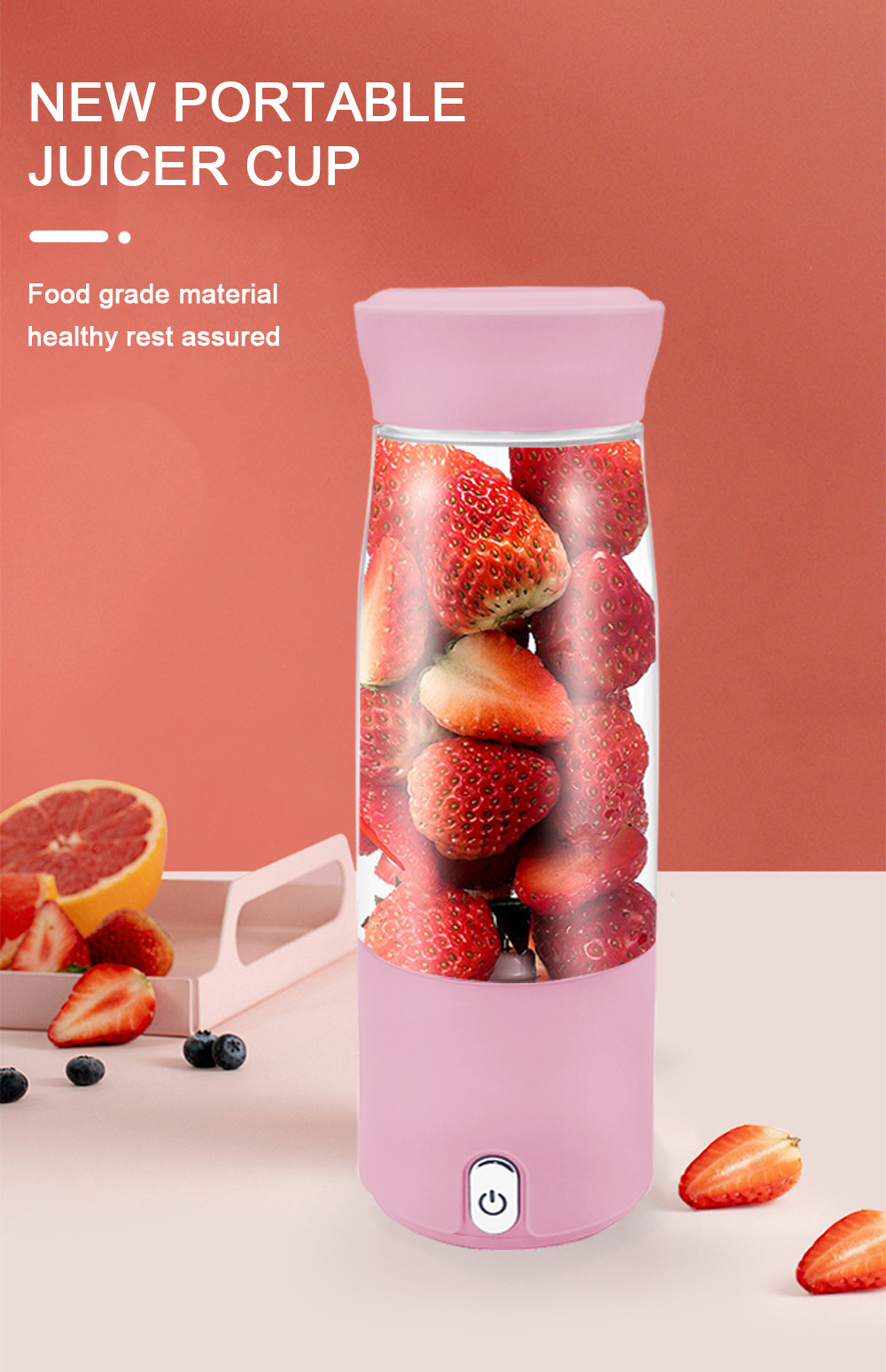 Dropshipping Products 2024 BPA-free Juicer Bottle Automatic Hand USB Fruit Smoothie Electric Mini Juice Blender Portable Blender