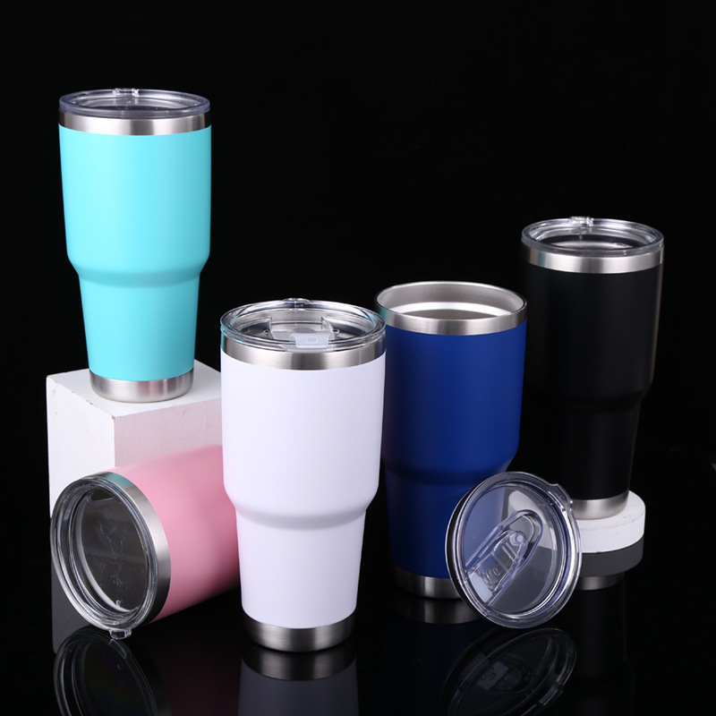 Manufacture Wholesale Custom Stainless Steel Tumbler Cup 30oz Powder Coated Vacuum Insulated Tumbler 30 Oz