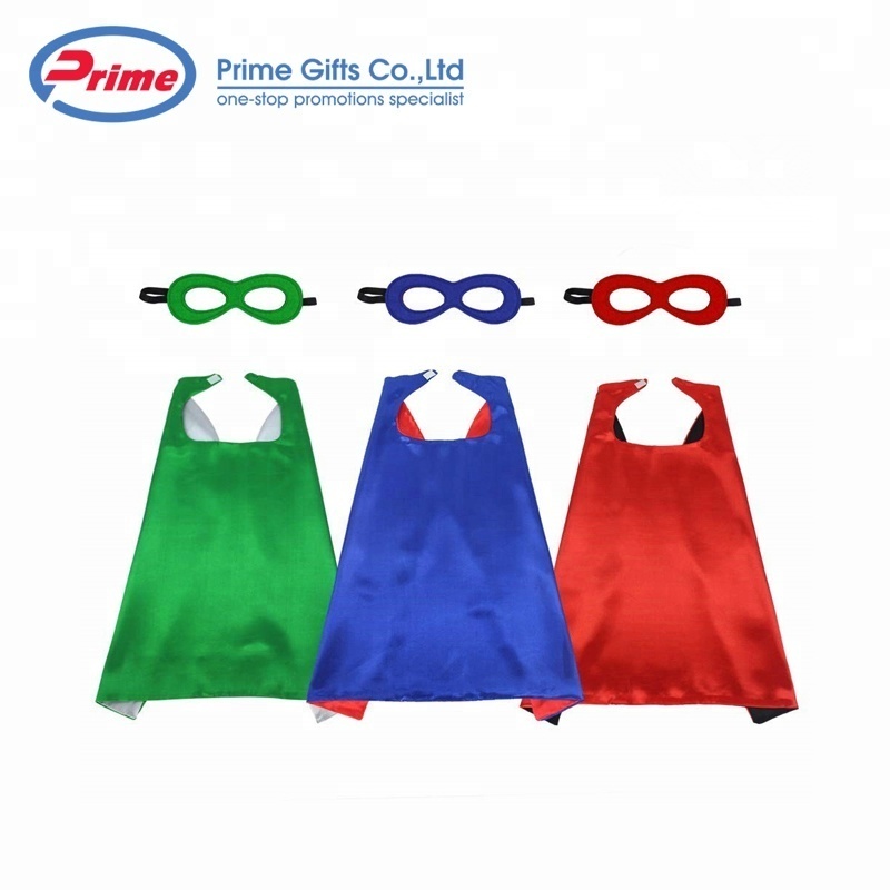 Made In China Cartoon Design Polyester Superhero Cape And Mask For Kids