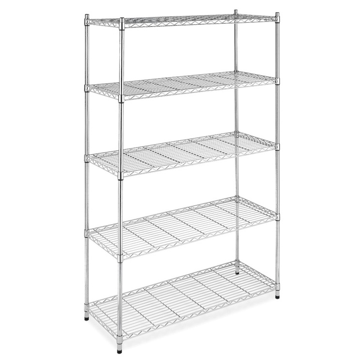 NSF Approved  Customized Size  5 Layer Chrome Wire Shelving Rack