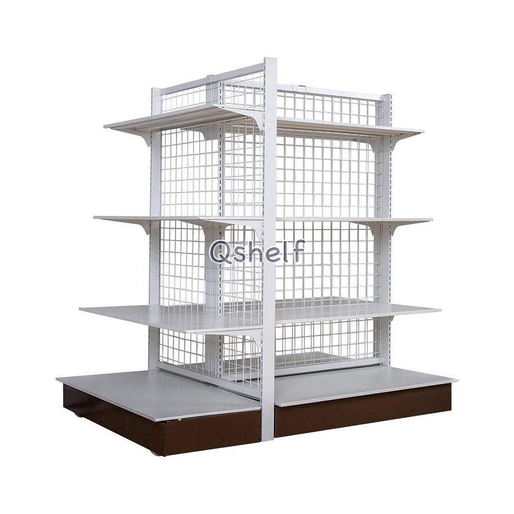 Wire Mesh Back Supermarket Display Shelf for Pet Shop