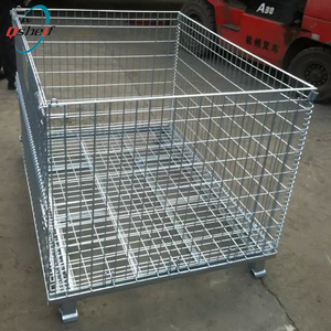 warehouse metal storage cages with 4 wheels