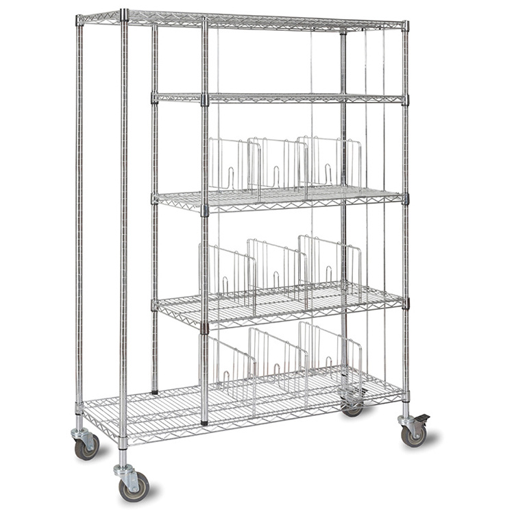 NSF Approved  Customized Size  5 Layer Chrome Wire Shelving Rack