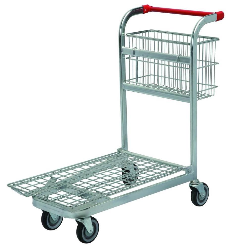 warehouse wire cargo transport trolley with baskets