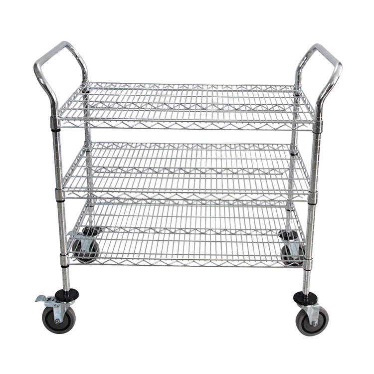 NSF Approved  Customized Size  5 Layer Chrome Wire Shelving Rack