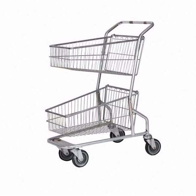 Outdoor shopping portable hand cart foldable aluminum alloy vegetable fruit shopping cart trolley with replacement bag