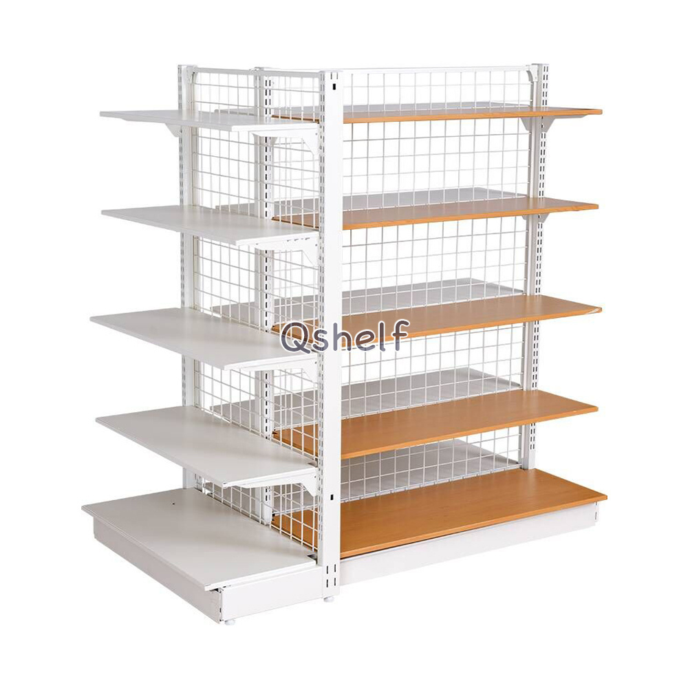 Wire Mesh Back Supermarket Display Shelf for Pet Shop