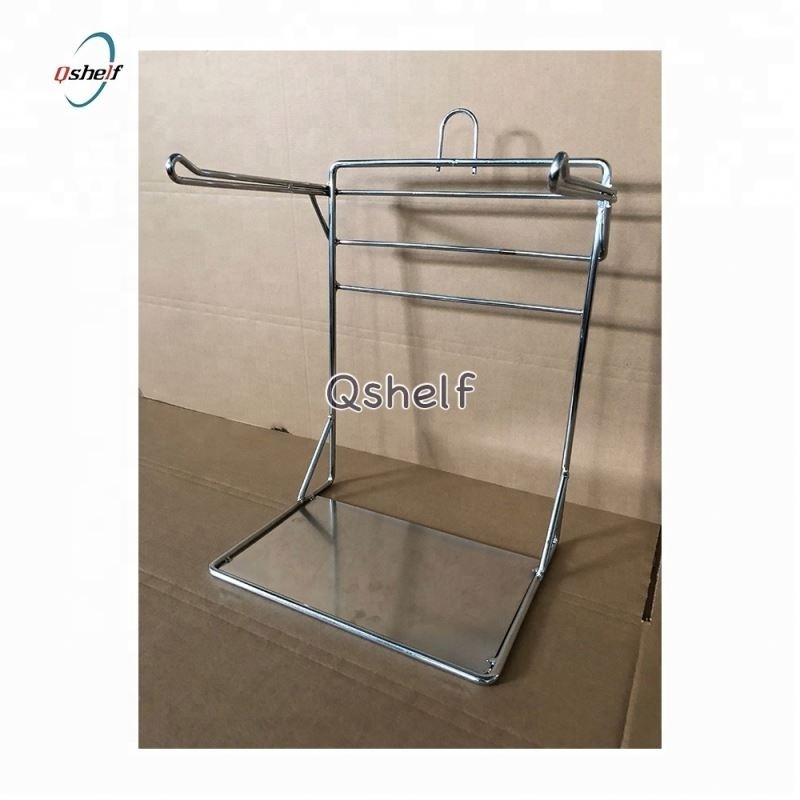 supermarket Chrome T-Shirt Bag Rack / Stand for checkouts