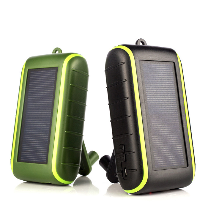 Hand Crank 6000mAh Rohs Solar Charger Power Bank